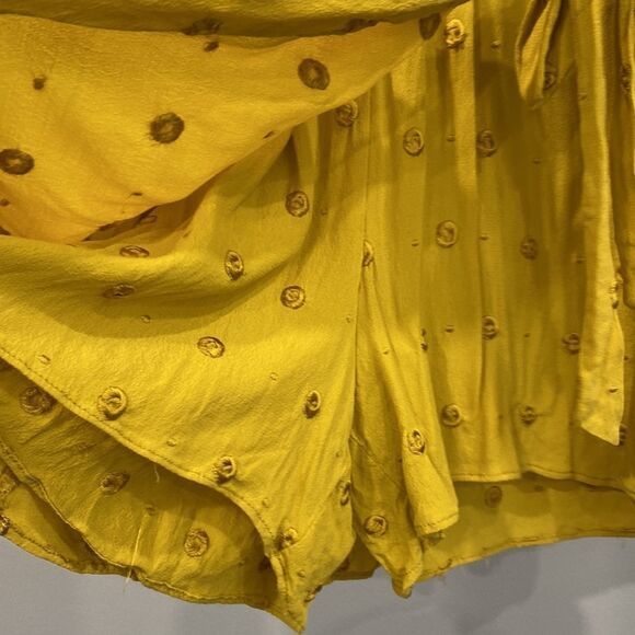 Ettiwa Anthropologie Yellow Skirt Romper Sz S - Picture 8 of 12